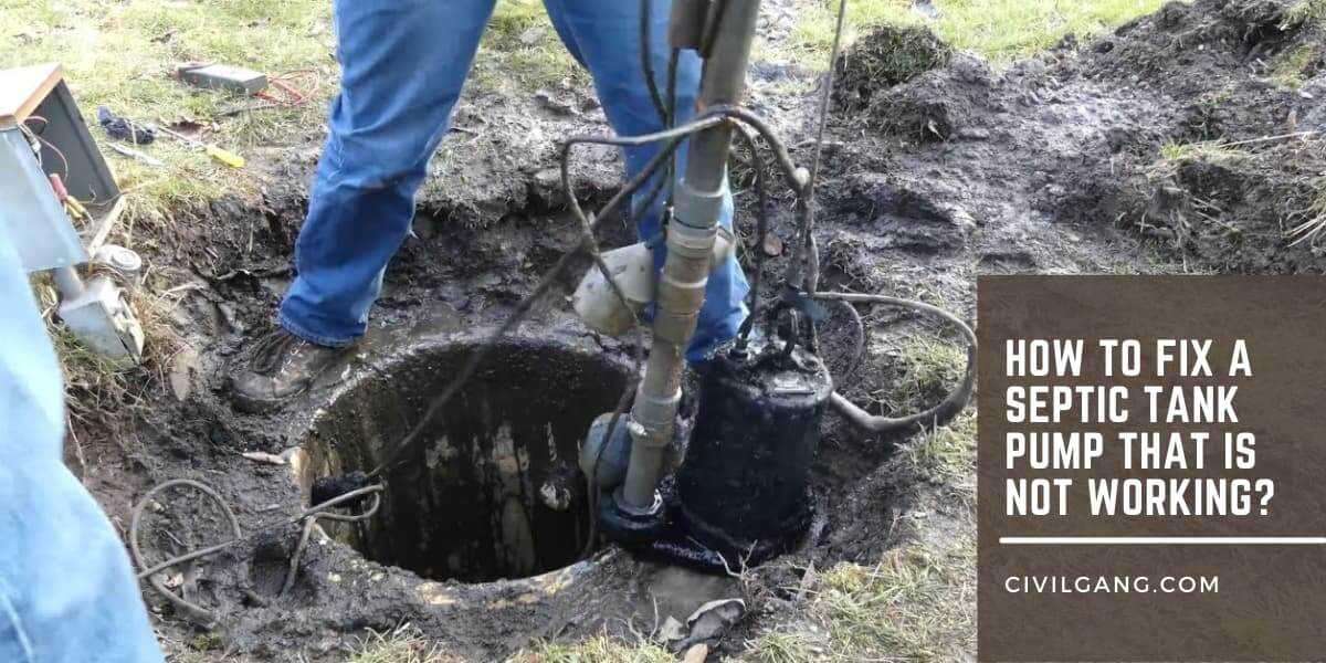 WHY IS MY SEPTIC TANK PUMP NOT WORKING?