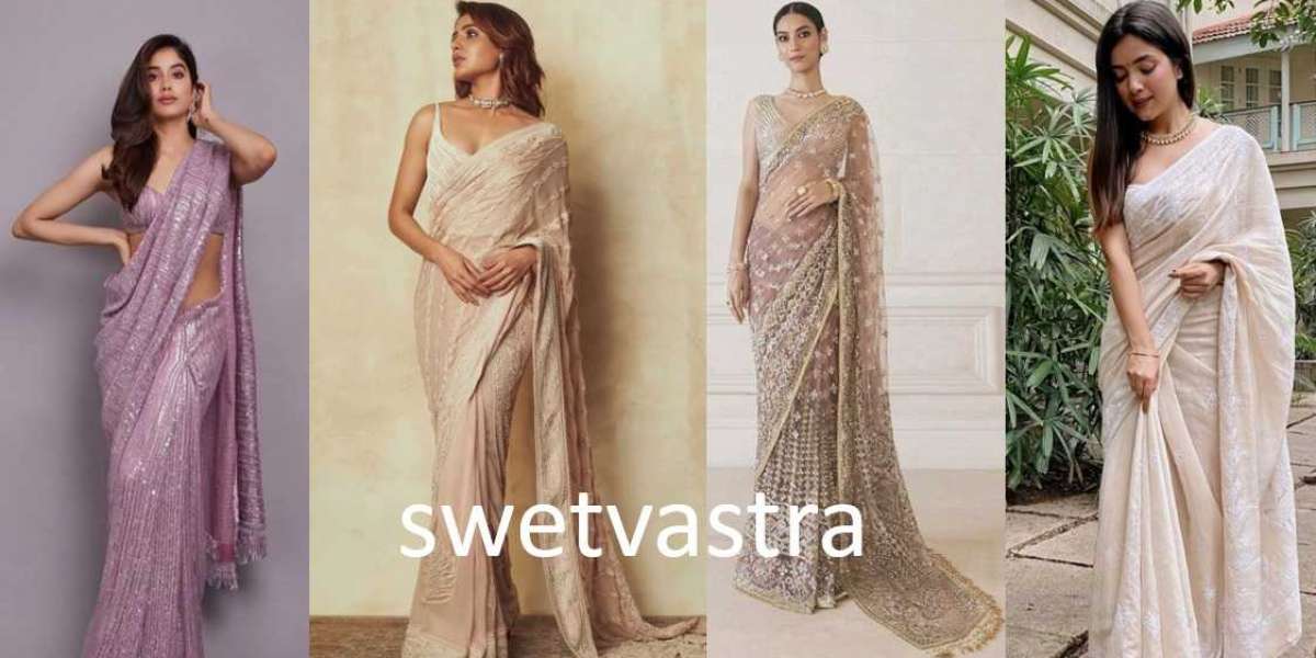 Buy latest sequence saree online at swetvastra.com