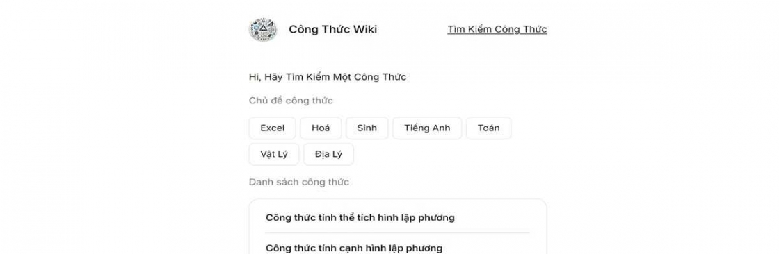 Công Thức Wiki – Hi, Hãy Tìm Kiếm Một Công Thức Cover Image